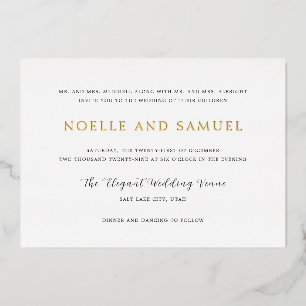 Noelle Elegant Wedding Folieneinladung