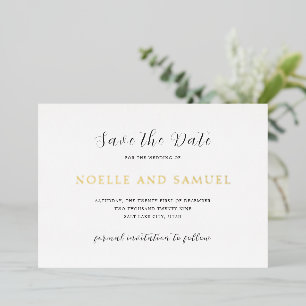Noelle Elegant Wedding Save the Date Folieneinladung