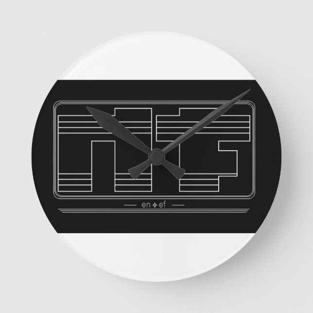 Noface Wall Clock Runde Wanduhr (Vorderseite)