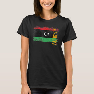 Nofaliya libysche Flagge für Libyer Männer Frauen T-Shirt