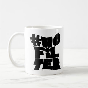 #NoFilter - Bold Retro Typografy Tri-Blend-T-Shirt Kaffeetasse