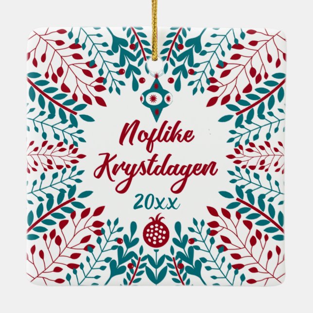 Noflike Krystdagen, West Frisian Frohe Christmas Keramikornament (Rückseite)