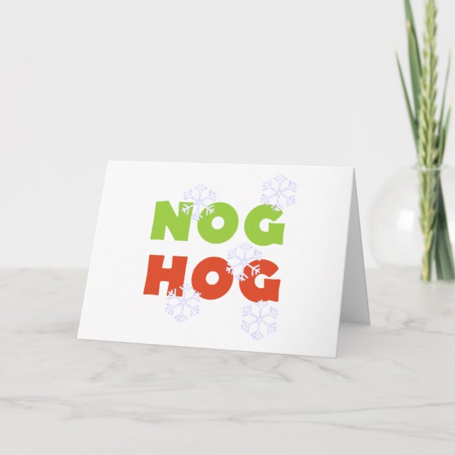 Nog Hog Feiertagskarte (Vorderseite)