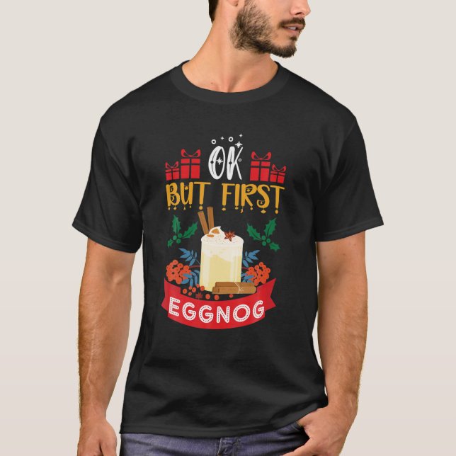Nog Hog - National Eggnog Day - Egg Nog Weihnachte T-Shirt (Vorderseite)