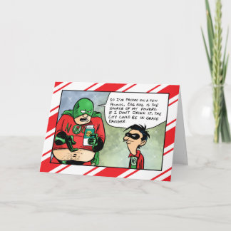 Nog-Man trinkt eggnog Weihnachtskarte Feiertagskarte