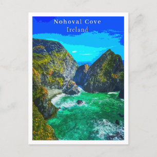 Nohoval Cove Cork Irland Retro Style Postkarte