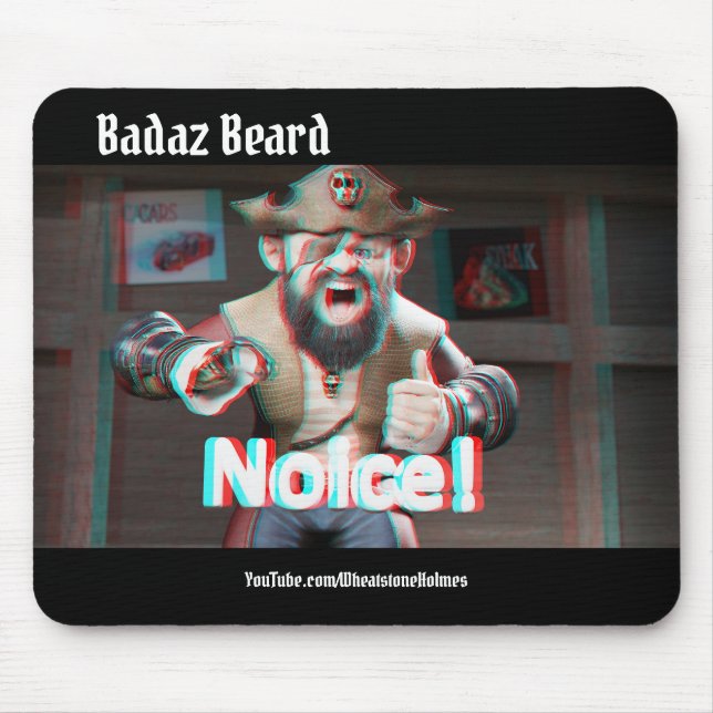 Noice! Badaz Beard 3D Mousepad (Vorne)