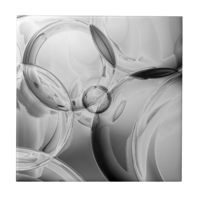 Noir Bubbles Fliese (Vorderseite)