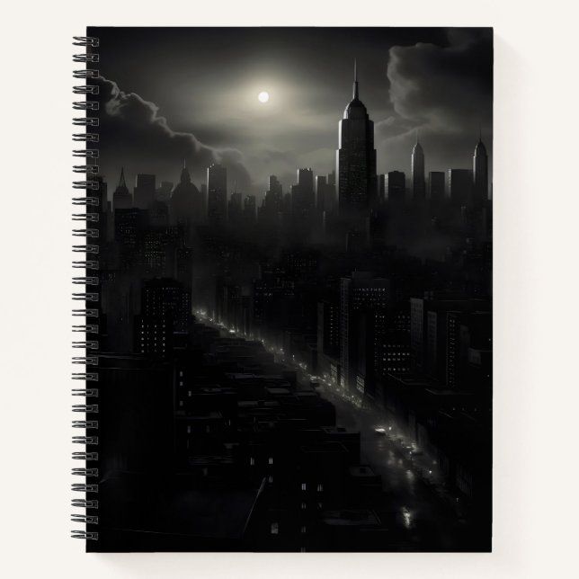 Noir City Cityscape Notizbuch (Vorderseite)