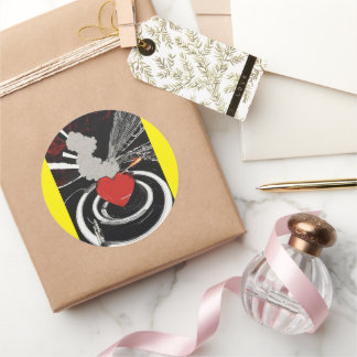 Noir Collection - Vintage Sticker-Designs Runder Aufkleber