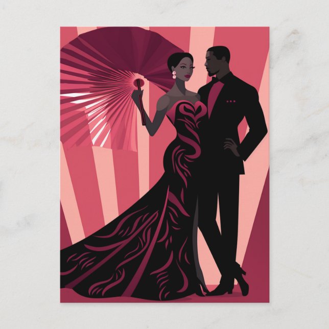 NOIR ELEGANCE-RED #1 POSTKARTE (Vorderseite)