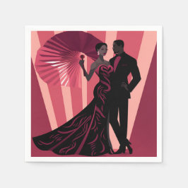 NOIR ELEGANCE-RED #1 SERVIETTE