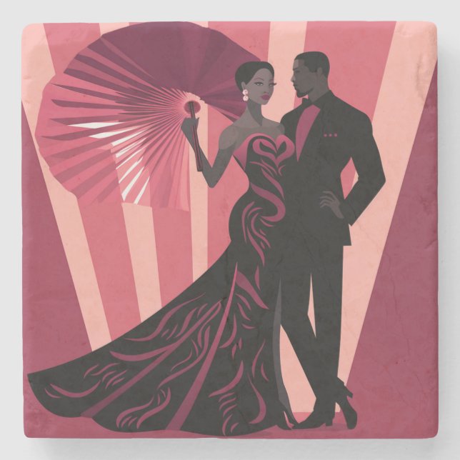 NOIR ELEGANCE-RED #1 STEINUNTERSETZER (Vorderseite)