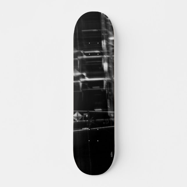 noir et blanc photo abstraite skateboard (Vorne)