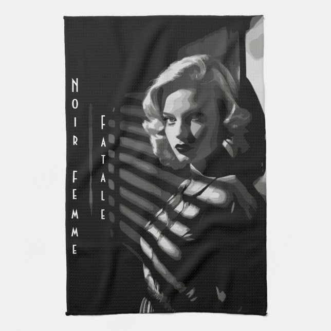 Noir Femme Fatale Geschirrtuch (Vertikal)