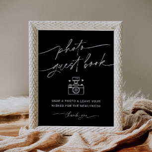 NOIR Foto Guest Book Sign Poster