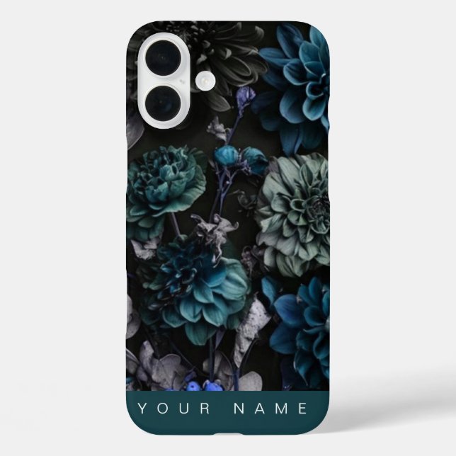 Noir Garden Aquamarin Case-Mate iPhone Hülle (Rückseite)