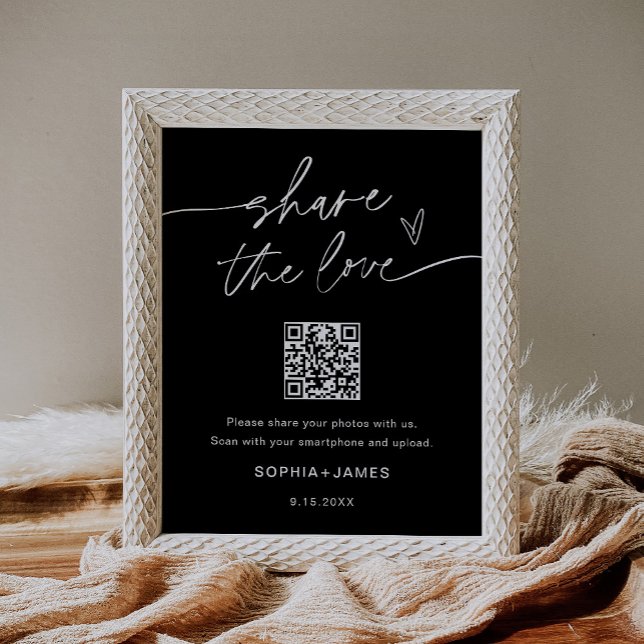 NOIR Gibt den QR-Code für Liebe-Hochzeitsstichtag- Poster (Von Creator hochgeladen)