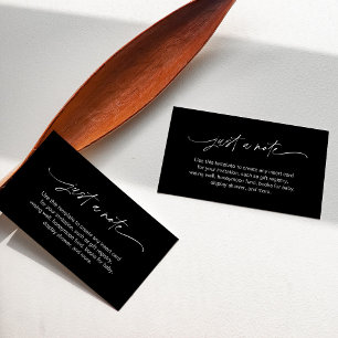 NOIR ist nur eine Minimalistische Notenumschließun Begleitkarte