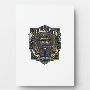 Noir Jazz Katze Katzen-Vater-Geschenkidee - Noir J Fotoplatte
