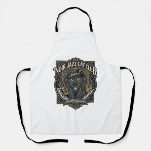 Noir Jazz Katze Katzenpapa Geschenkidee - Noir Jaz Schürze
