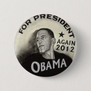 Noir Knopf Obama 2012 Button