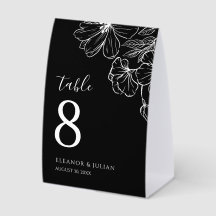 Noir Minimalist Schwarz-Weiß Botanisch