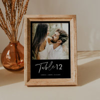 NOIR MINIMALISTISCH FOTO TISCHNUMMER 12X18