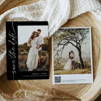 NOIR Minimalistisch Modern Foto Save the Date Card