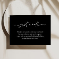 NOIR Minimalistisch nur eine Anmerkung 3,5 x 5"