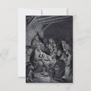 Noir Nativity Obsidian und Alabaster Heilige Karte