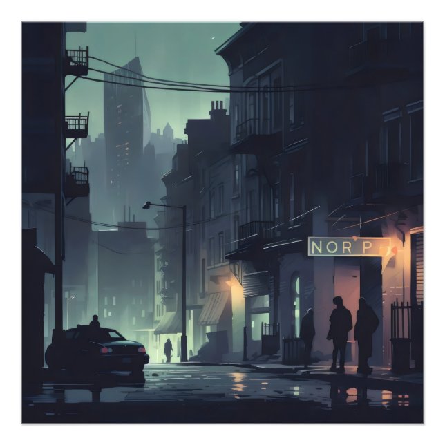 Noir Night City Fotodruck (Vorne)