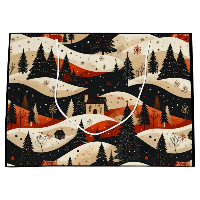 Noir Noël - Haus Große Geschenktüte (Vorderseite)