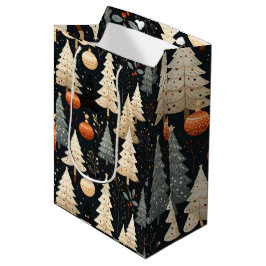 Noir Noël tree Mittlere Geschenktüte