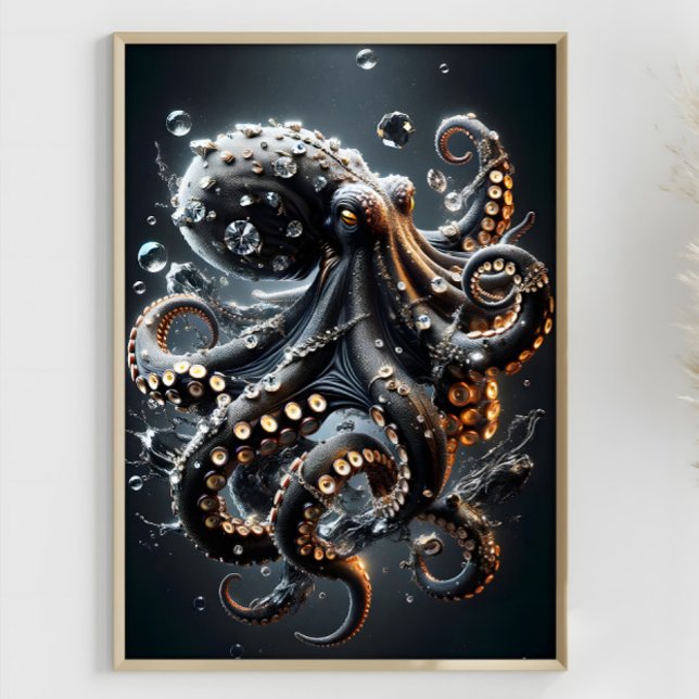 Noir Octopus Fantasy Dark Tintenfisch Surreal Tent Poster (Von Creator hochgeladen)