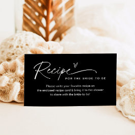 NOIR Rezept Einsteckkarte Brautparty Visitenkarte