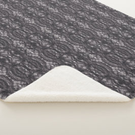 Noir Schwarze abstrakte Aquarell-Kunst Sherpa-Deck Sherpadecke