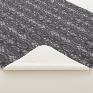 Noir Schwarze abstrakte Aquarell-Kunst Sherpa-Deck Sherpadecke