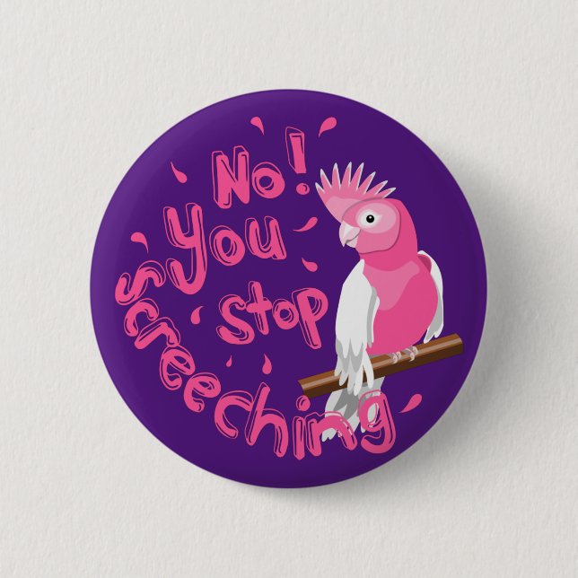 Noisy Pink Galah Button (Vorderseite)