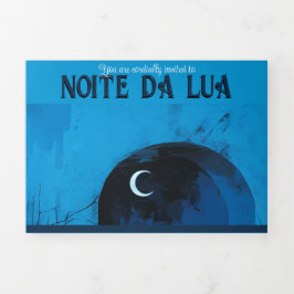 noite da lua, prom nacht dreifach gefaltete einladung