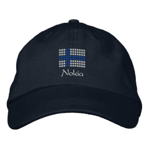 Nokia hattu - Finnischer FlaggenHat Bestickte Baseballkappe
