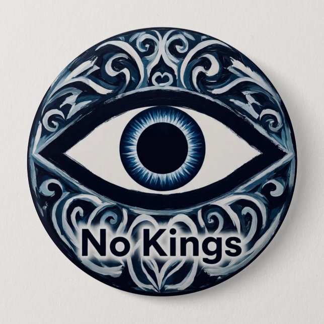 NoKingsEvilEye  Button (Vorderseite)