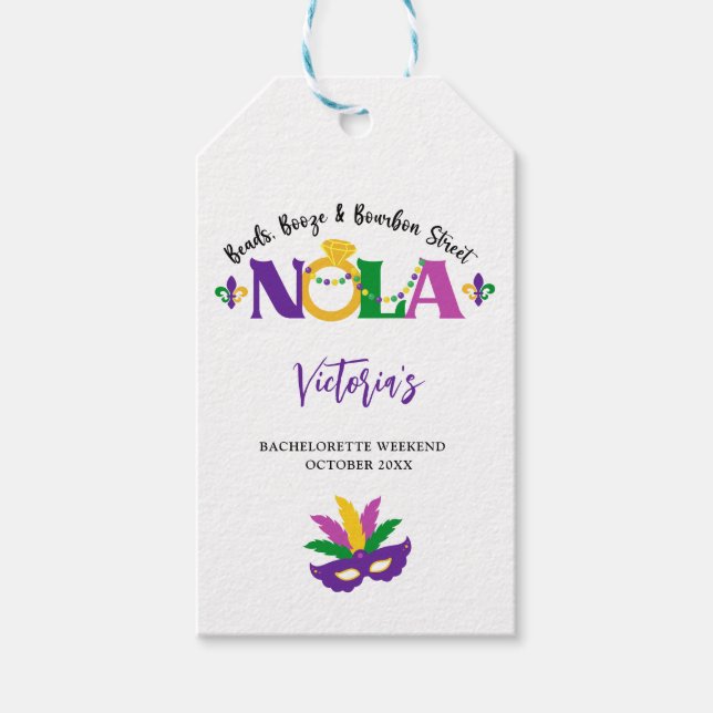 NOLA BACHELORETTE WEEKEND GESCHENKANHÄNGER (Vorderseite)