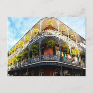 NOLA Bourbon Street Panoramasicht Postkarte