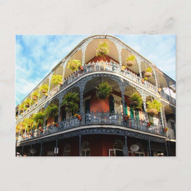 NOLA Bourbon Street Panoramasicht Postkarte (Vorderseite)