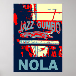 NOLA Jazz und Gumbo Poster