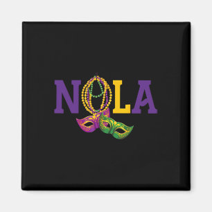 Nola Mardi Gras Funny 504 New Orleans Louisiana Fl Magnet