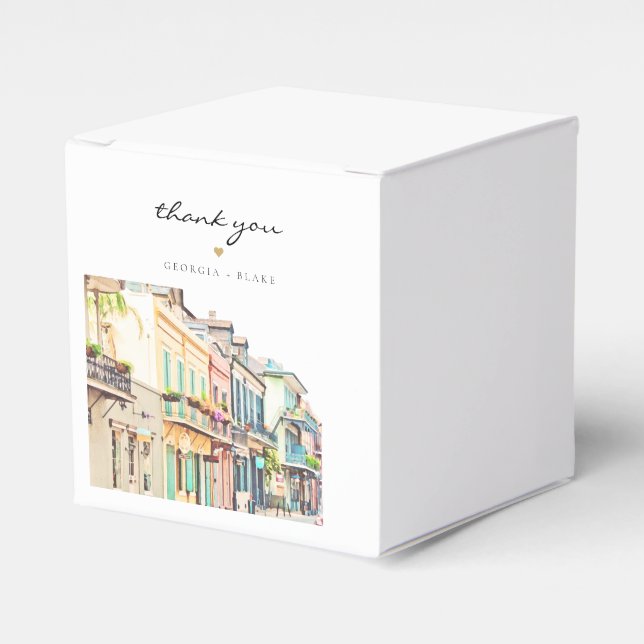 NOLA New Orleans Bourbon Street Mardi Gras Geschenkschachtel (Vorderseite)