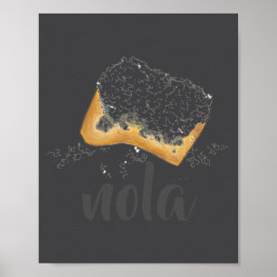 Nola New Orleans Louisiana Beignet-Gebäck Beignets Poster