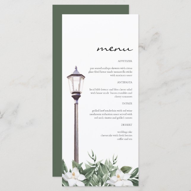 NOLA New Orleans Magnolia Bourbon Street Menu Menükarte (Vorne/Hinten)